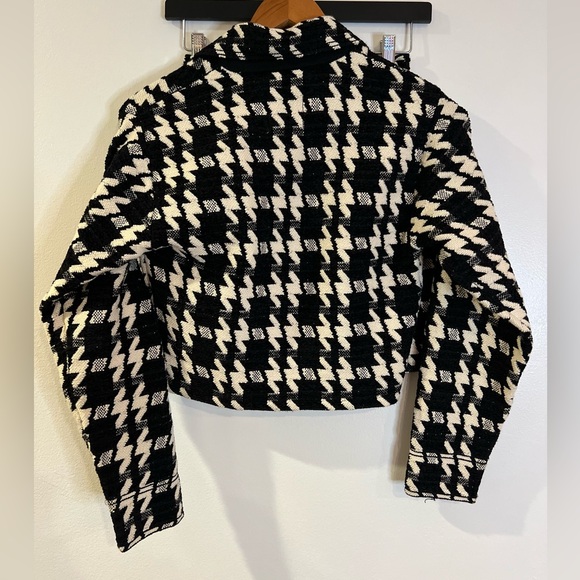 Bree Jacquard Houndstooth Short Coat & Breene Houndstooth Mini Skirt SET - Picture 3 of 12
